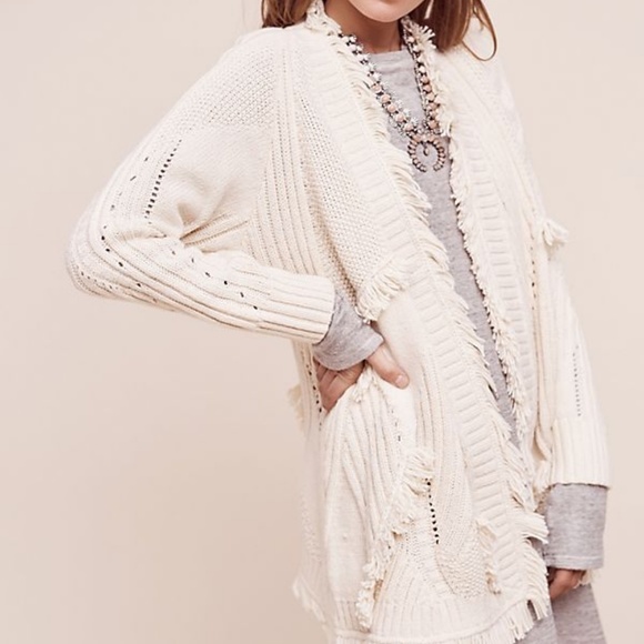 Anthropologie Sweaters - Anthropologie Rima Fringed Cardigan XS